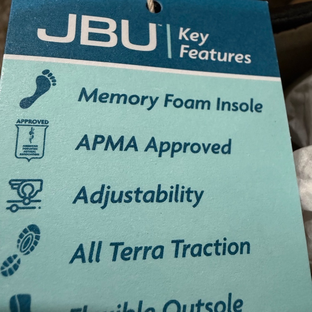 NIB JBU Raven Size 7 Memory Foam All Terrain Traction Flexible Sole - Picture 5 of 5